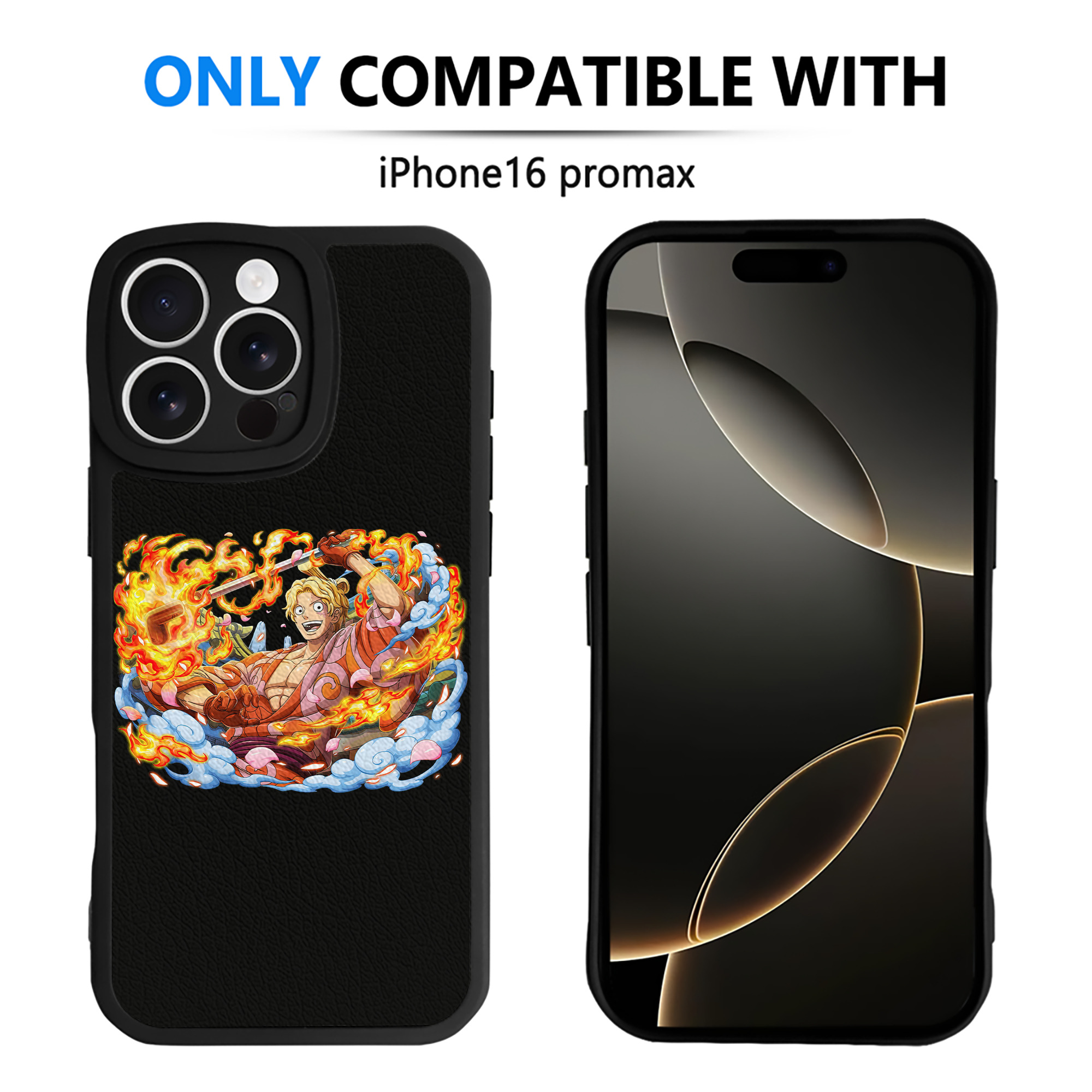 （画像用） ワンピース サンジ ONE PIECE Sanji 【iPhone 16シリーズ対応】シリコンスマホケース（レザー調） 材質：シリコン